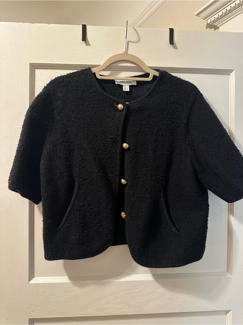 & Other Stories Bouclé Cardigan with Gold Buttons
